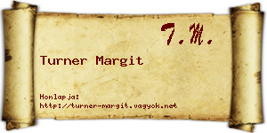 Turner Margit névjegykártya